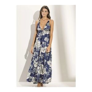 Maaji Blue and White Cala Maxi Dress M